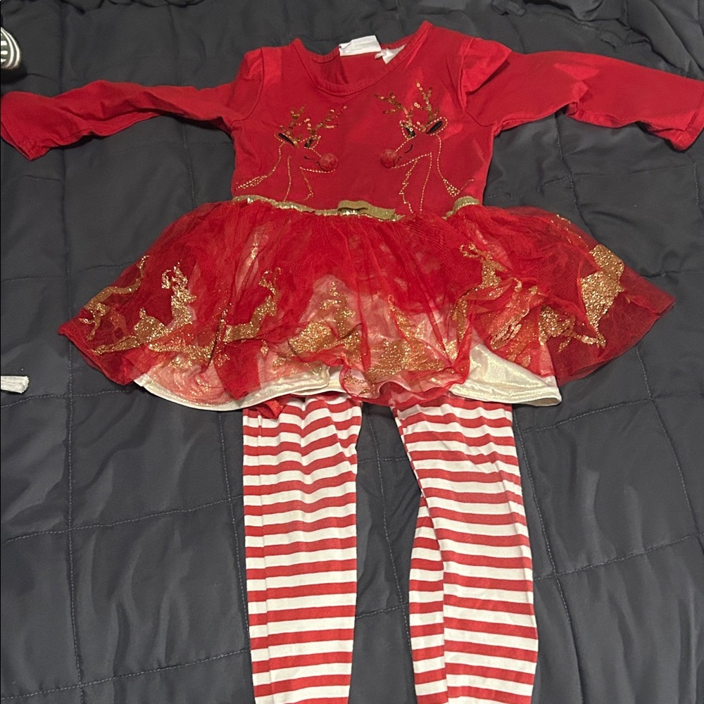 Festive Red and Gold Kids Christmas Set - 4